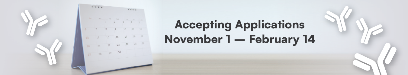 Accepting Applications November 1 - February 14