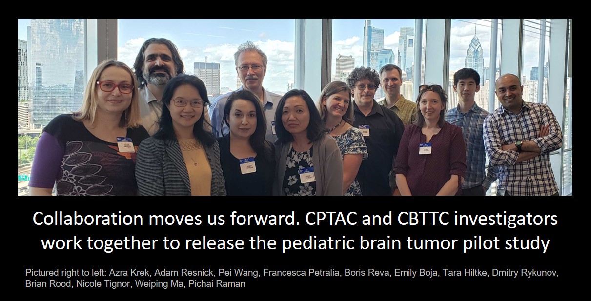 CPTAC and CBTTC investigators work on proteomic dataset pilot study